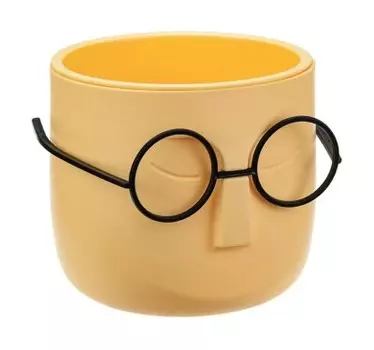 Кашпо для цветов стив 0.65 л м-пластика банановый м3079