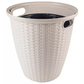 Кашпо напольное ротанг d 380/30 л айвори ing50030айв