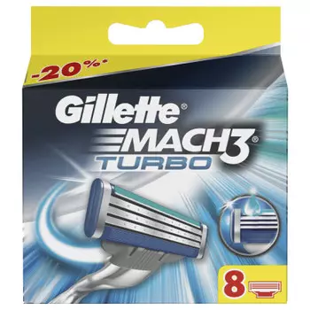Кассеты Gillette Mach3 Turbo 8шт