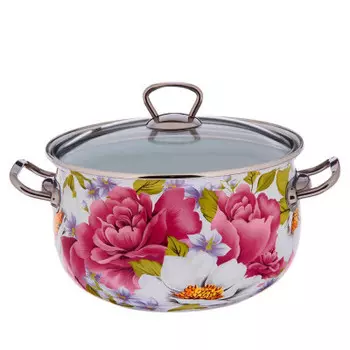 Кастрюля 2.1 л интерос пион стеклянная крышка п/у