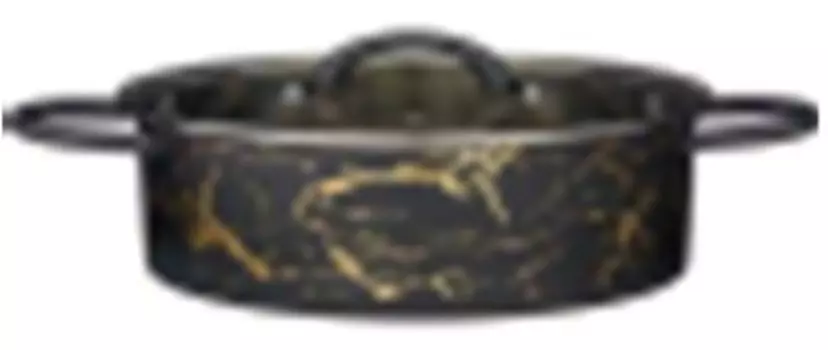 Кастрюля 4.6 л агнесс черная/золото нержавеющая сталь стеклянная крышка 916-303