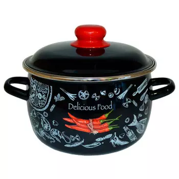 Кастрюля 4л Appetite чили эмаль 1мс201р