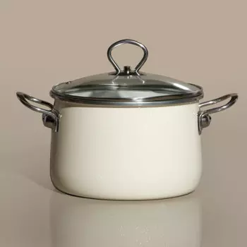 Кастрюля 5.2 л агнесс делюкс метаплик молочная стеклянная крышка 901-068