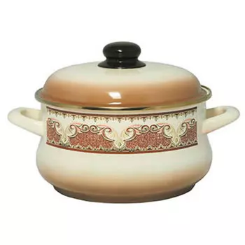 Кастрюля эмаль 3,0л терракот 9090 Metrot 110606