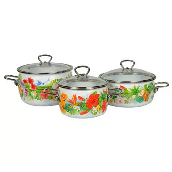 Кастрюля эмаль 5,3л лимон Metrot 160715