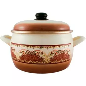 Кастрюля эмаль 7,5л терракот 9090 Metrot 110647