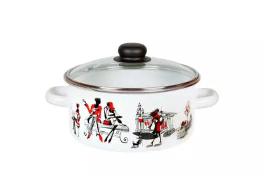 Кастрюля эмаль цилиндрическая 3,0л город 1rb201s