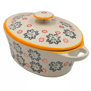 Кастрюля керамическая с крышкой RRC 24,3см