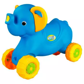 Каталка альтернатива слоненок голубой м4937