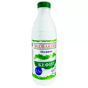 Кефир эковакино 930мл 2,5% пл/бут