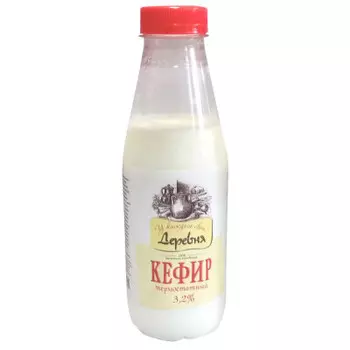 Кефир деревня 450г 3,2% термостатный пэт