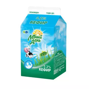 Кефир летний день 450г 3,2%