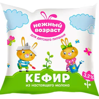 Кефир нежный возраст 250г 3,2% воронеж