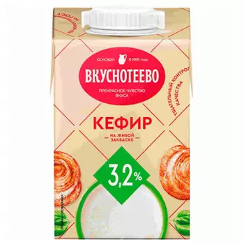 Кефир вкуснотеево 465 г 3, 2%