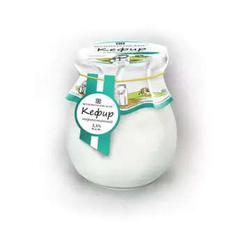 Кефир волоколамское 230г 2,5% термостатный ст/б