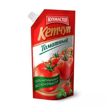 Кетчуп кухмастер 260г томатный дой-пак
