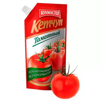 Кетчуп Кухмастер 350г томатный дой-пак