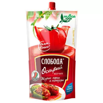Кетчуп острый Слобода 350г Doy-Pack