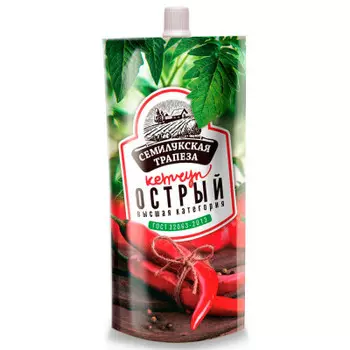 Кетчуп Семилукская трапеза 300г острый дой-пак