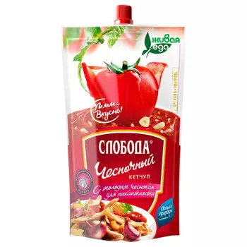 Кетчуп слобода 350 г чесночный дой-пак
