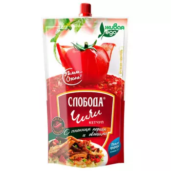 Кетчуп слобода 350г чили дой-пак