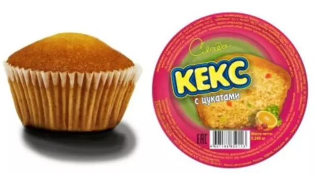 Кекс с цукатами 240 г слада