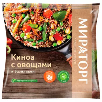 Киноа с овощами и базиликом с/м 400г Vитамин