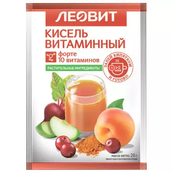 Кисель витаминный форте 20г леовит