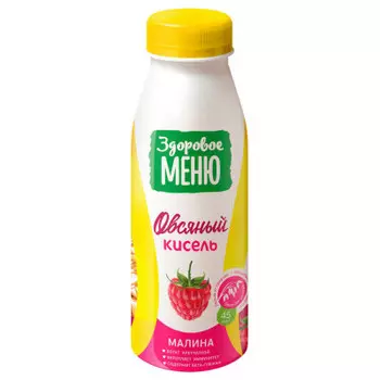 Кисель Здоровое меню 0,33л овсяный с малиной пл бут