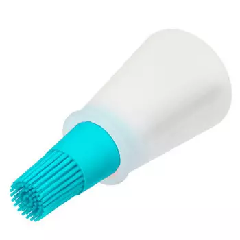 Кисточка кулинарная емкость-дозатор 120мл голубая 10036