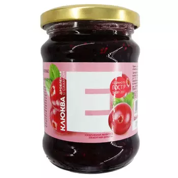 Клюква Европа 310 г дробленая с сахаром ст/б