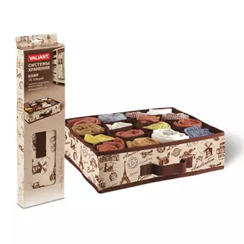 Кофр для хранения 35х27х9см Valiant 16 секций trb307