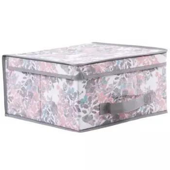 Кофр для хранения Absolut Home 30*30*16 см серые цветы крышка sp-06