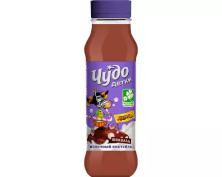 Коктейль молочный чудо детки 255 мл 2, 5% шоколад пэт
