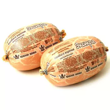 Колбаса экстра вареная 2 сорт изделие колбасное вареное из мяса птицы красная поляна
