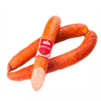 Колбаса белорусская полукопченая натуральная оболочка брянский мясокомбинат