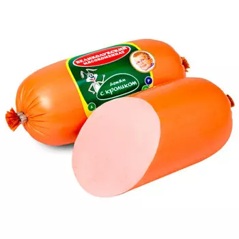 Колбаса детям с кроликом 500 г великолукский мясокомбинат