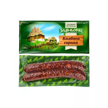 Колбаса горная 190 г сырокопченая златиборац