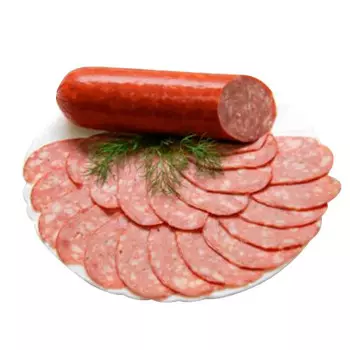 Колбаса подмосковная варено-копченая кат.в вакуумная упаковка мясное колбасное изделие мяснянкино