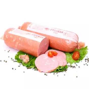 Колбаса русская гост целлофан мясной продукт кат.б великолукский мясокомбинат