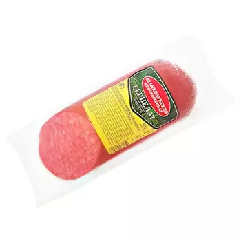 Колбаса сервелат финский 400 г варено-копченая мясной продукт категории б великолукский мясокомбинат
