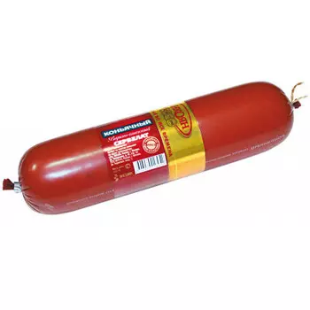 Колбаса сервелат коньячный варено-копченая микоян