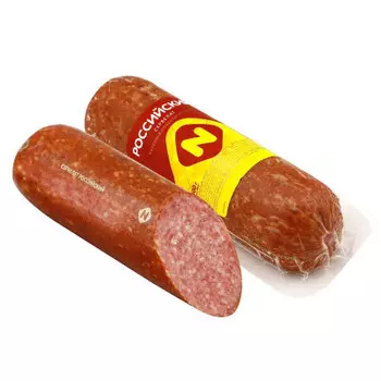 Колбаса сервелат российский варено-копченая останкино