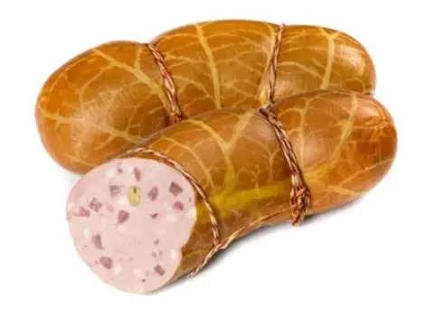 Колбаса телячья в синюге мясной продукт кат.а изделие колбасное вареное романишин