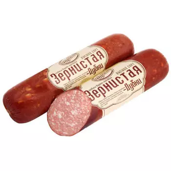 Колбаса зернистая варено-копченая дубки