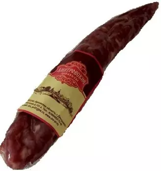 Колбаска кнут сырокопченая продукт мясной кат.б дмитровские продукты