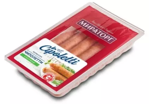 Колбаски чиполетти варено-копченая вакуумная упаковка 300 г мираторг