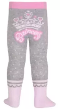 Колготки детские конте тип-топ р.80-86 серый-светло-розовый