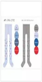 Колготки детские омса коллант р.128-134 с рисунком якорь на полосках гриджио чаро 13p62-2