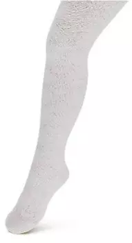 Колготки детские русокс с имитацией ажурного рисунка р.104-110 светло-серый дк-600